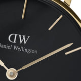 Buy Shop Daniel Wellington Classic Petite Black Dial Gold Mesh Bracelet Watch For Women - DW00100347 USA Online