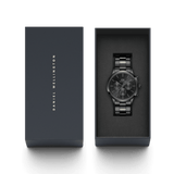 Buy Shop Daniel Wellington Iconic Chronograph Black Dial Black Steel Strap Watch For Men - DW00100642 USA Online