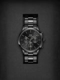 Buy Shop Daniel Wellington Iconic Chronograph Black Dial Black Steel Strap Watch For Men - DW00100642 USA Online