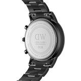 Buy Shop Daniel Wellington Iconic Chronograph Black Dial Black Steel Strap Watch For Men - DW00100642 USA Online