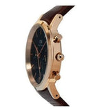 Buy Shop Daniel Wellington Iconic Chronograph Blue Dial Brown Leather Strap Watch For Men - DW00100639 USA Online