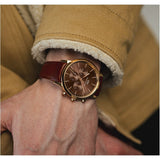 Buy Shop Daniel Wellington Iconic Chronograph St Mawes Brown Dial Brown Leather Strap Watch For Men - DW00100640 USA Online