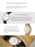 Buy Shop Daniel Wellington Iconic Chronograph Sheffield White Dial Black Leather Strap Watch For Men - DW00100646 USA Online