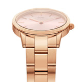 Buy Shop Daniel Wellington Iconic Donna Pink Dial Rose Gold Steel Strap Watch For Women - DW00100331 USA Online