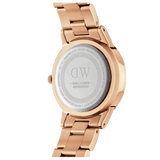 Buy Shop Daniel Wellington Iconic Link Black Dial Rose Gold Steel Strap Watch For Men - DW00100344 USA Online