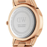 Buy Shop Daniel Wellington Iconic Link Black Dial Rose Gold Steel Strap Watch For Men - DW00100344 USA Online