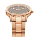 Buy Shop Daniel Wellington Iconic Link Black Dial Rose Gold Steel Strap Watch For Men - DW00100344 USA Online