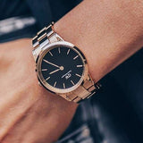 Buy Shop Daniel Wellington Iconic Link Black Dial Rose Gold Steel Strap Watch for Women - DW00100210 USA Online