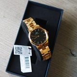 Buy Shop Daniel Wellington Iconic Link Black Dial Rose Gold Steel Strap Watch for Women - DW00100212 USA Online