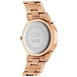 Buy Shop Daniel Wellington Iconic Link Black Dial Rose Gold Steel Strap Watch for Women - DW00100212 USA Online