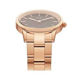Buy Shop Daniel Wellington Iconic Link Black Dial Rose Gold Steel Strap Watch for Women - DW00100212 USA Online