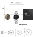 Buy Shop Daniel Wellington Iconic Link Black Dial Silver Steel Strap Watch for Women - DW00100204 USA Online