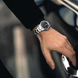 Buy Shop Daniel Wellington Iconic Link Black Dial Silver Steel Strap Watch for Women - DW00100204 USA Online