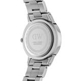 Buy Shop Daniel Wellington Iconic Link Black Dial Silver Steel Strap Watch for Women - DW00100204 USA Online