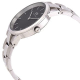 Buy Shop Daniel Wellington Iconic Link Black Dial Silver Steel Strap Watch for Women - DW00100204 USA Online