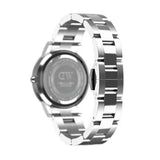 Buy Shop Daniel Wellington Iconic Link Black Dial Silver Steel Strap Watch For Women - DW00100208 USA Online