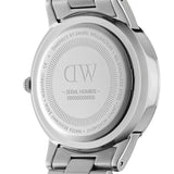 Buy Shop Daniel Wellington Iconic Link Black Dial Silver Steel Strap Watch For Women - DW00100342 USA Online