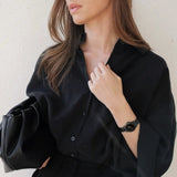 Buy Shop Daniel Wellington Iconic Link Ceramic Black Dial Black Steel Strap Watch For Women - DW00100414 USA Online