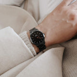 Buy Shop Daniel Wellington Iconic Link Ceramic Black Dial Black Steel Strap Watch For Women - DW00100414 USA Online