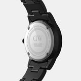 Buy Shop Daniel Wellington Iconic Link Ceramic Black Dial Black Steel Strap Watch For Women - DW00100414 USA Online