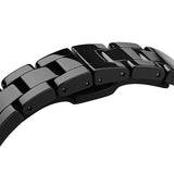 Buy Shop Daniel Wellington Iconic Link Ceramic Black Dial Black Steel Strap Watch For Women - DW00100415 USA Online