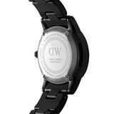 Buy Shop Daniel Wellington Iconic Link Ceramic Black Dial Black Steel Strap Watch For Women - DW00100415 USA Online