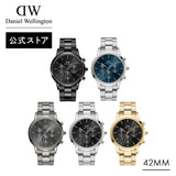 Buy Shop Daniel Wellington Iconic Link Chronograph Grey Dial Grey Steel Strap Watch for Men - DW00100643 USA Online