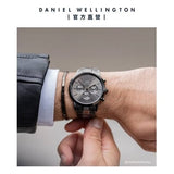 Buy Shop Daniel Wellington Iconic Link Chronograph Grey Dial Grey Steel Strap Watch for Men - DW00100643 USA Online