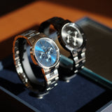 Buy Shop Daniel Wellington Iconic Link Chronograph Grey Dial Grey Steel Strap Watch for Men - DW00100643 USA Online