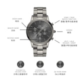 Buy Shop Daniel Wellington Iconic Link Chronograph Grey Dial Grey Steel Strap Watch for Men - DW00100643 USA Online