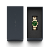 Buy Shop Daniel Wellington Iconic Link Emerald Green Dial Rose Gold Steel Strap Watch For Women - DW00100419 USA Online