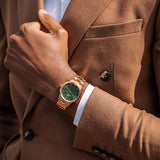 Buy Shop Daniel Wellington Iconic Link Emerald Green Dial Rose Gold Steel Strap Watch For Women - DW00100419 USA Online