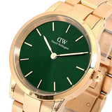 Buy Shop Daniel Wellington Iconic Link Emerald Green Dial Rose Gold Steel Strap Watch For Women - DW00100419 USA Online