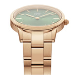 Buy Shop Daniel Wellington Iconic Link Emerald Green Dial Rose Gold Steel Strap Watch For Women - DW00100419 USA Online