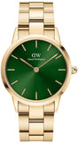 Buy Shop Daniel Wellington Iconic Link Emerald Green Dial Rose Gold Steel Strap Watch For Women - DW00100419 USA Online