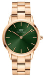 Buy Shop Daniel Wellington Iconic Link Emerald Green Dial Rose Gold Steel Strap Watch For Women - DW00100419 USA Online