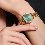 Buy Shop Daniel Wellington Iconic Link Emerald Green Dial Rose Gold Steel Strap Watch For Women - DW00100421 USA Online