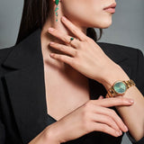 Buy Shop Daniel Wellington Iconic Link Emerald Green Dial Rose Gold Steel Strap Watch For Women - DW00100421 USA Online