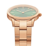 Buy Shop Daniel Wellington Iconic Link Emerald Green Dial Rose Gold Steel Strap Watch For Women - DW00100421 USA Online