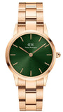 Buy Shop Daniel Wellington Iconic Link Emerald Green Dial Rose Gold Steel Strap Watch For Women - DW00100421 USA Online