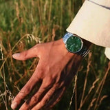 Buy Shop Daniel Wellington Iconic Link Emerald Green Dial Silver Steel Strap Watch For Men - DW00100427 USA Online