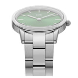 Buy Shop Daniel Wellington Iconic Link Emerald Green Dial Silver Steel Strap Watch For Men - DW00100427 USA Online