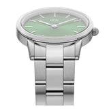 Buy Shop Daniel Wellington Iconic Link Emerald Green Dial Silver Steel Strap Watch For Men - DW00100427 USA Online