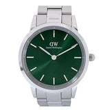 Buy Shop Daniel Wellington Iconic Link Emerald Green Dial Silver Steel Strap Watch For Men - DW00100427 USA Online