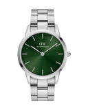 Buy Shop Daniel Wellington Iconic Link Emerald Green Dial Silver Steel Strap Watch For Men - DW00100427 USA Online