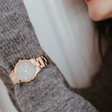 Buy Shop Daniel Wellington Iconic Link Grey Dial Gold Steel Strap Watch For Women - DW00100334 USA Online