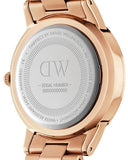 Buy Shop Daniel Wellington Iconic Link Grey Dial Rose Gold Steel Strap Watch For Women - DW00100336 USA Online