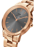 Buy Shop Daniel Wellington Iconic Link Grey Dial Rose Gold Steel Strap Watch For Women - DW00100336 USA Online