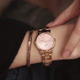 Buy Shop Daniel Wellington Iconic Link Pink Dial Rose Gold Steel Strap Watch For Women - DW00100333 USA Online