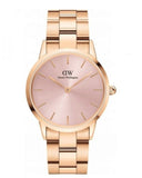 Buy Shop Daniel Wellington Iconic Link Pink Dial Rose Gold Steel Strap Watch For Women - DW00100335 USA Online